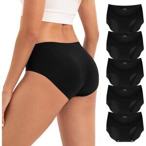 Women's Seamless Invisible Hipster Panties 5-Pack Lightweight Breathable